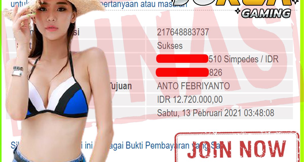 BUKTI KEMENANGAN MEMBER PELANGI4D DARI JOKER SLOT