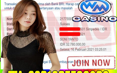 BUKTI KEMENANGAN MEMBER PELANGI4D DARI WM CASINO