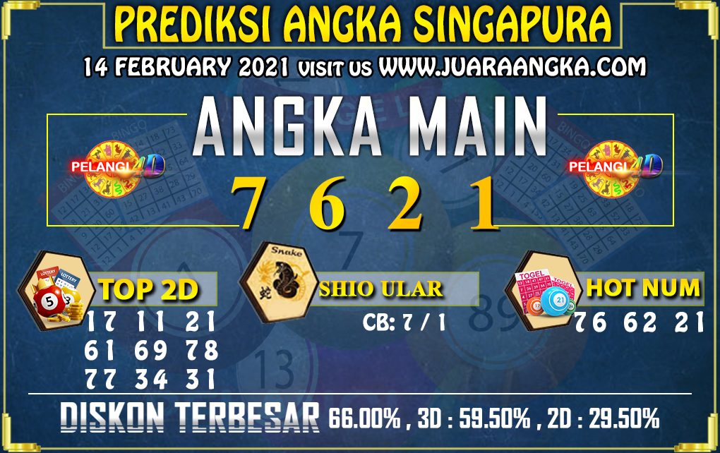 PREDIKSI TOGEL SINGAPORE POOLS 14 February 2021