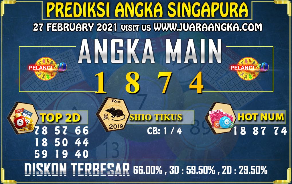 PREDIKSI TOGEL SINGAPORE POOLS 27 February 2021