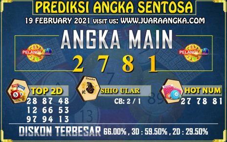 PREDIKSI TOGEL SENTOSA POOLS 19 February 2021