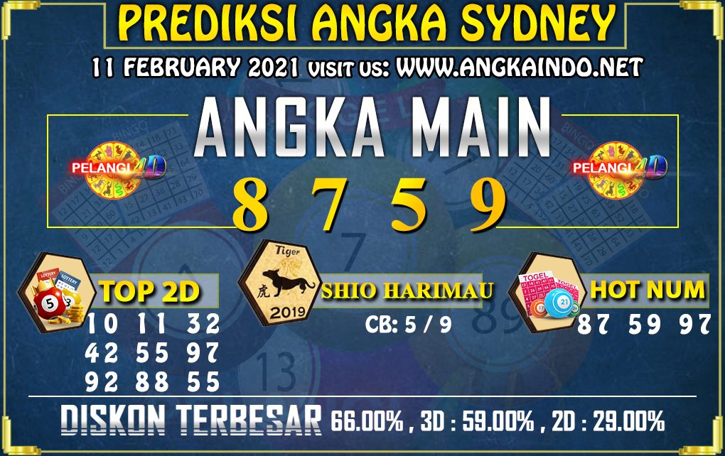 PREDIKSI TOGEL SYDNEY POOLS 11 February 2021