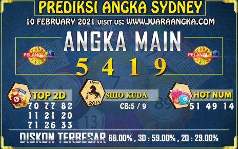 PREDIKSI TOGEL SYDNEY POOLS 10 February 2021