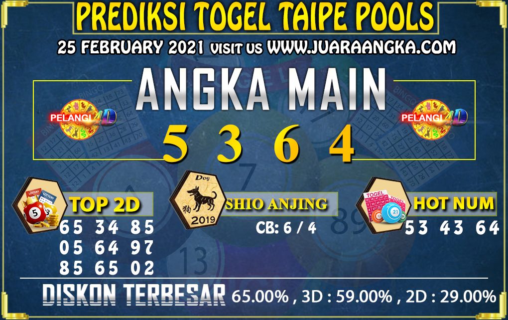 PREDIKSI TOGEL TAIPE 25 FEBRUARI 2021