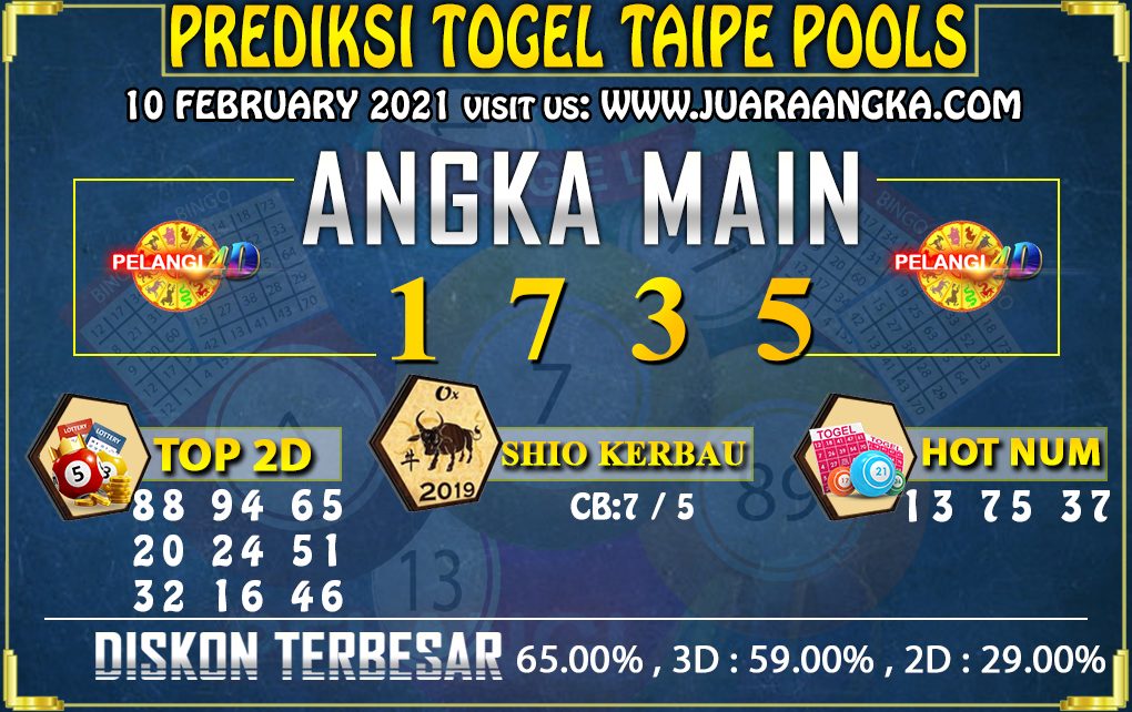 PREDIKSI TOGEL TAIPE 10 February 2021