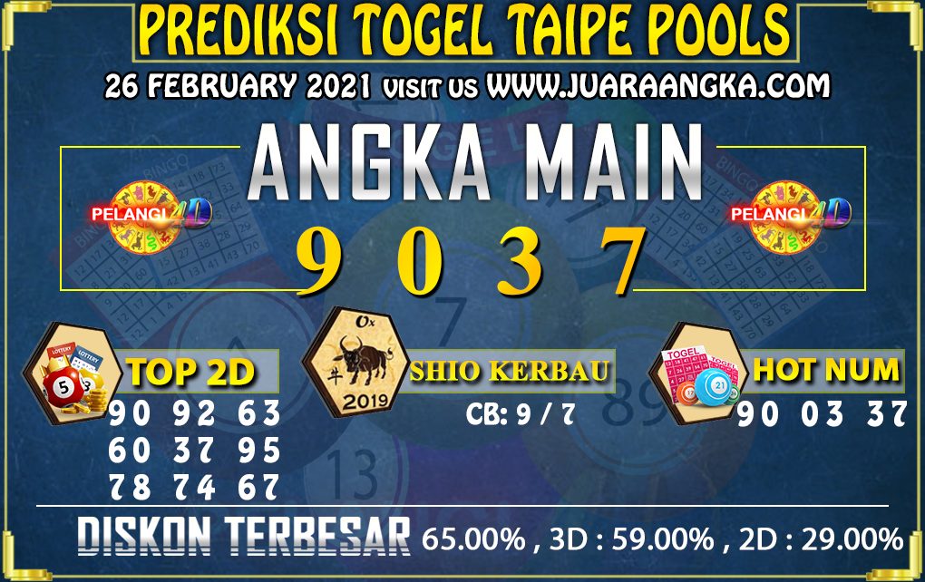 PREDIKSI TOGEL TAIPE 26 FEBRUARI 2021