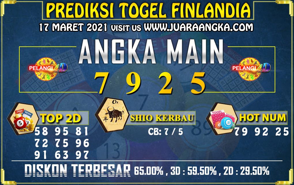 PREDIKSI TOGEL FINLANDIA LOTTERY 17 Maret 2021