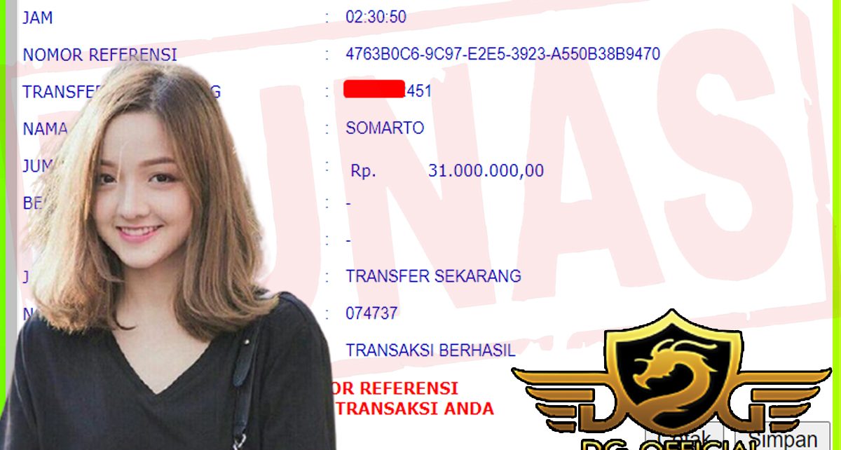 BUKTI KEMENANGAN MEMBER PELANGI4D DARI CASINO DG99