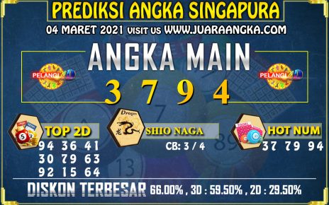 PREDIKSI TOGEL SINGAPORE POOLS 04 Maret 2021