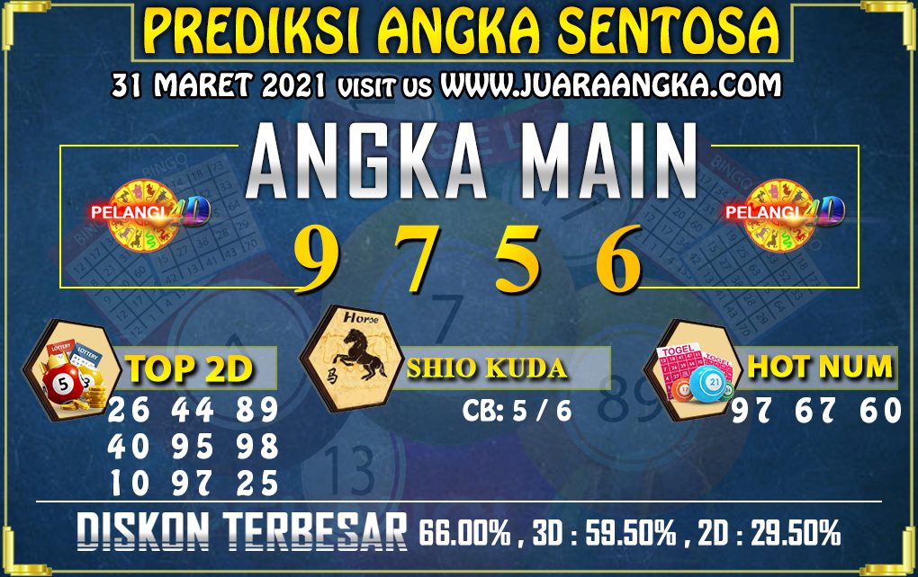 PREDIKSI TOGEL SENTOSA POOLS 31 Maret 2021