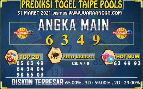 PREDIKSI TOGEL TAIPE POOLS 31 Maret 2021