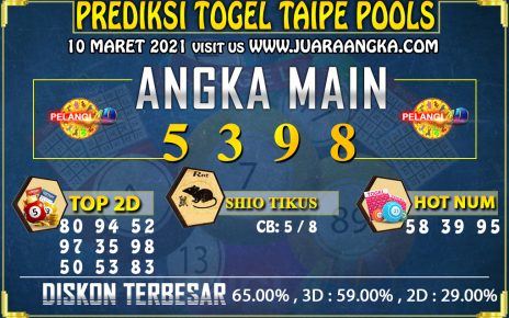 PREDIKSI TOGEL TAIPE 10 Maret 2021