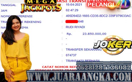 1 Lagi Bukti Kemenagan Jackpot DARI JOKER SLOT 15 APRIL 2021