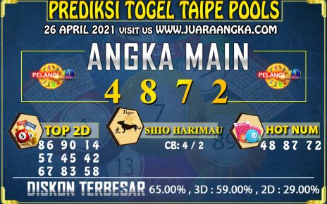 PREDIKSI TOGEL TAIPE 26 APRIL 2021