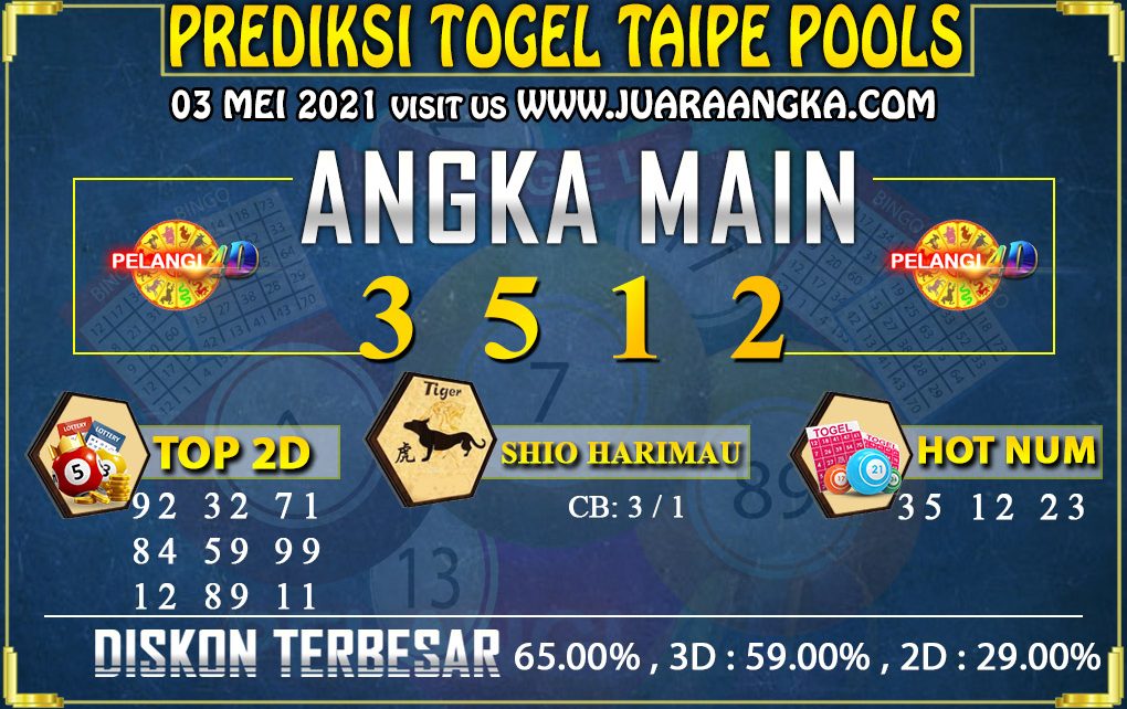 PREDIKSI TOGEL TAIPE 03 MEI 2021