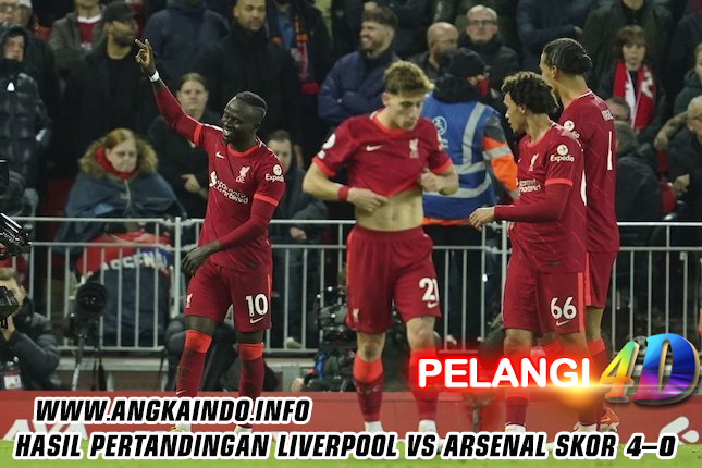 Hasil Pertandingan Liverpool vs Arsenal Skor 4-0