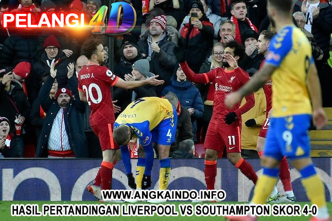 Hasil Pertandingan Liverpool vs Southampton Skor 4-0