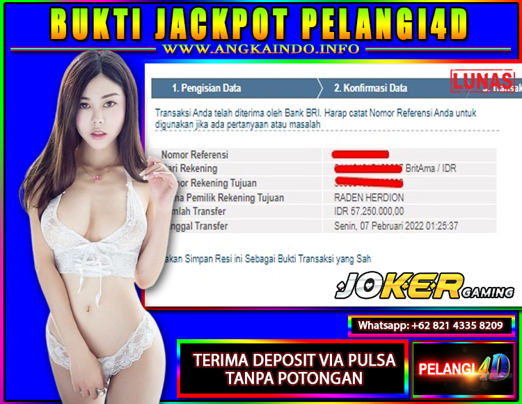 JACKPOT SLOT JOKER 07 FEBRUARI 2021 PELANGI4D