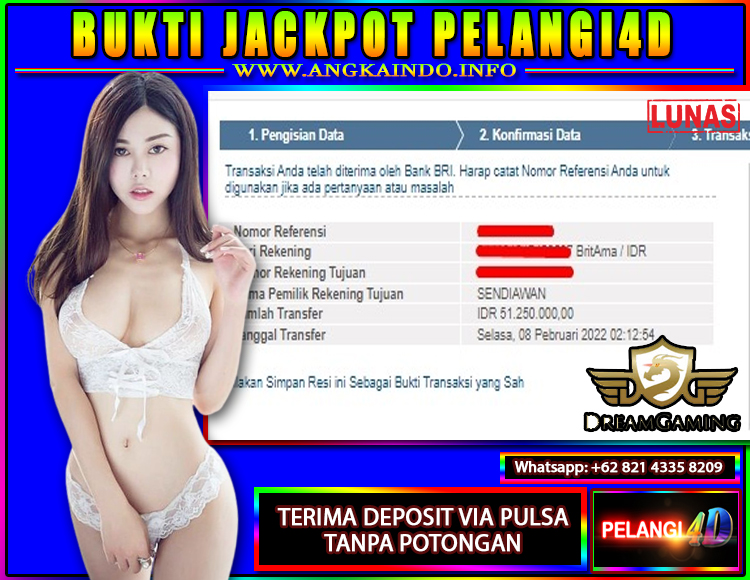 JACKPOT DG CASINO 08 FEBRUARI 2022 PELANGI4D