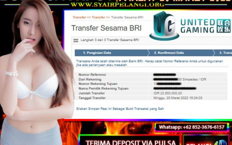 JACKPOT UNITED GAMING PARLAY 20 MARET 2022