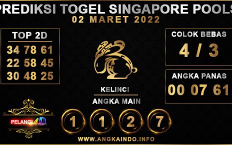 PREDIKSI TOGEL SINGAPORE POOLS 02 MARET 2022