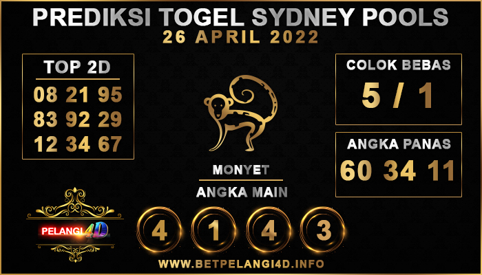 PREDIKSI TOGEL SYDNEY POOLS 26 APRIL 2022