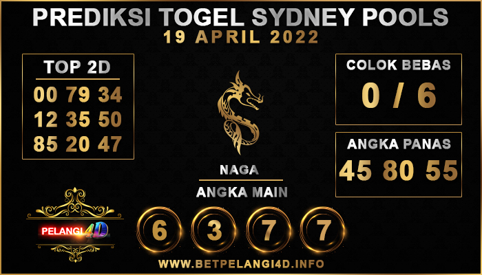 PREDIKSI TOGEL SYDNEY POOLS 19 APRIL 2022