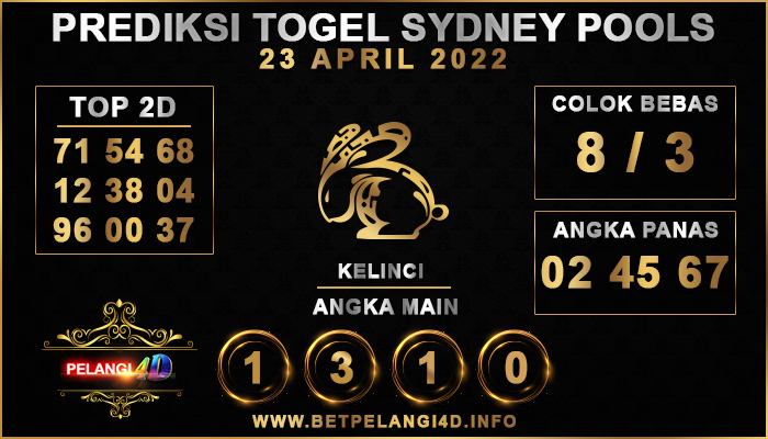 PREDIKSI TOGEL SYDNEY POOLS 23 APRIL 2022