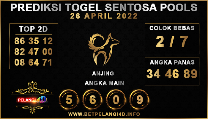 PREDIKSI TOGEL SENTOSA POOLS 26 APRIL 2022