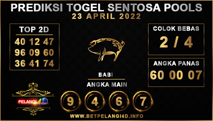 PREDIKSI TOGEL SENTOSA POOLS 23 APRIL 2022