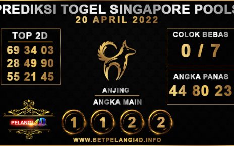 PREDIKSI TOGEL SINGAPORE POOLS 20 APRIL 2022