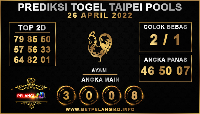 PREDIKSI TOGEL TAIPEI POOLS 26 APRIL 2022