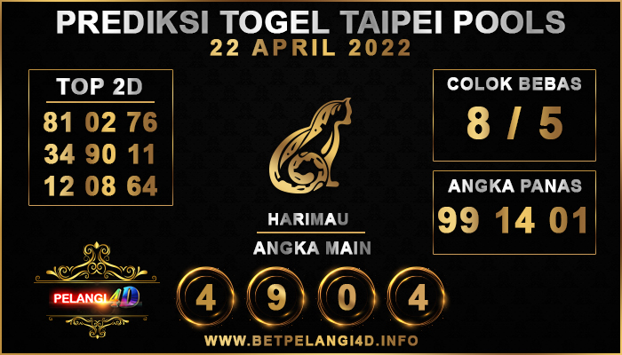 PREDIKSI TOGEL TAIPEI POOLS 22 APRIL 2022