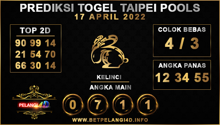 PREDIKSI TOGEL TAIPEI POOLS 17 APRIL 2022