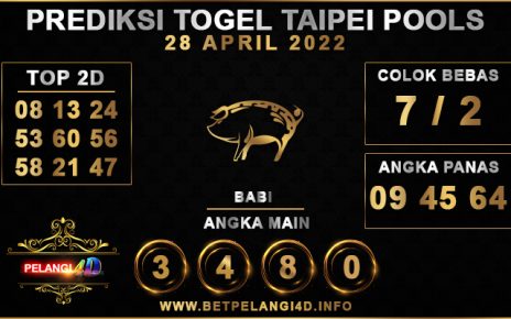 PREDIKSI TOGEL TAIPEI POOLS 28 APRIL 2022