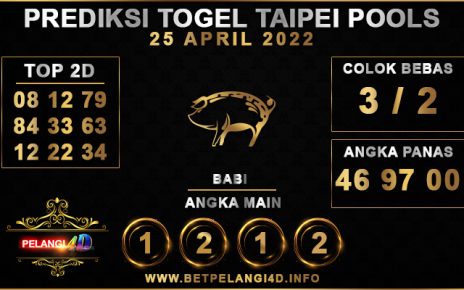 PREDIKSI TOGEL TAIPEI POOLS 25 APRIL 2022