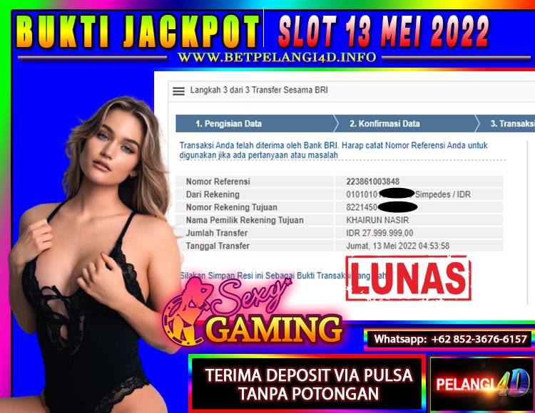 JACKPOT GAME CASINO LIVE 13 MEI 2022 PELANGI4D