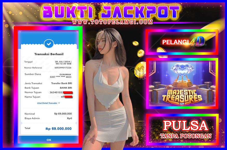 JACKPOT KEMENANGAN GAME SLOT PRAGMATIC 28 JULI 2024