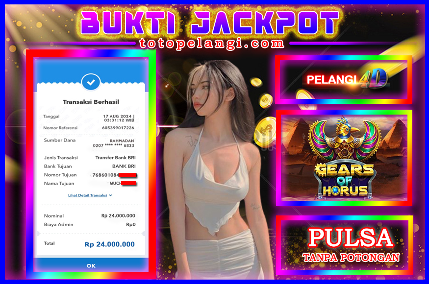 BUKTI JACKPOT GAME SLOT PG SOFT 17 AGUSTUS 2024