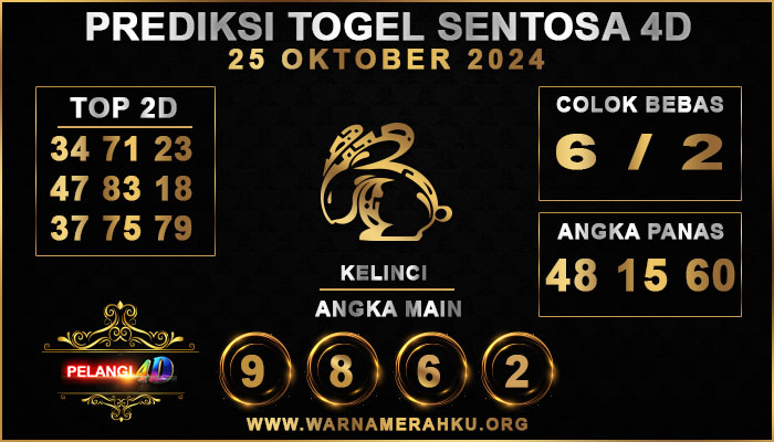 PREDIKSI TOGEL SENTOSA 4D 25 OKTOBER 2024