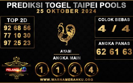 PREDIKSI TOGEL TAIPEI 25 OKTOBER 2024